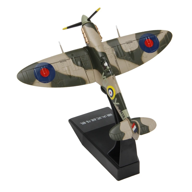 

1:72 World War LI British Air Force Model Of Fighter Jet Fire British Spitfire Alloy Simulation Aircraft Model