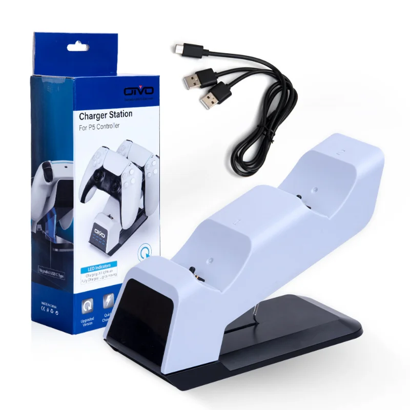 

Dual Fast Charger for Sony PlayStation 5 Controller Type-C Dock Station for PS5 Joystick Gamepad Charging Stand Cradle