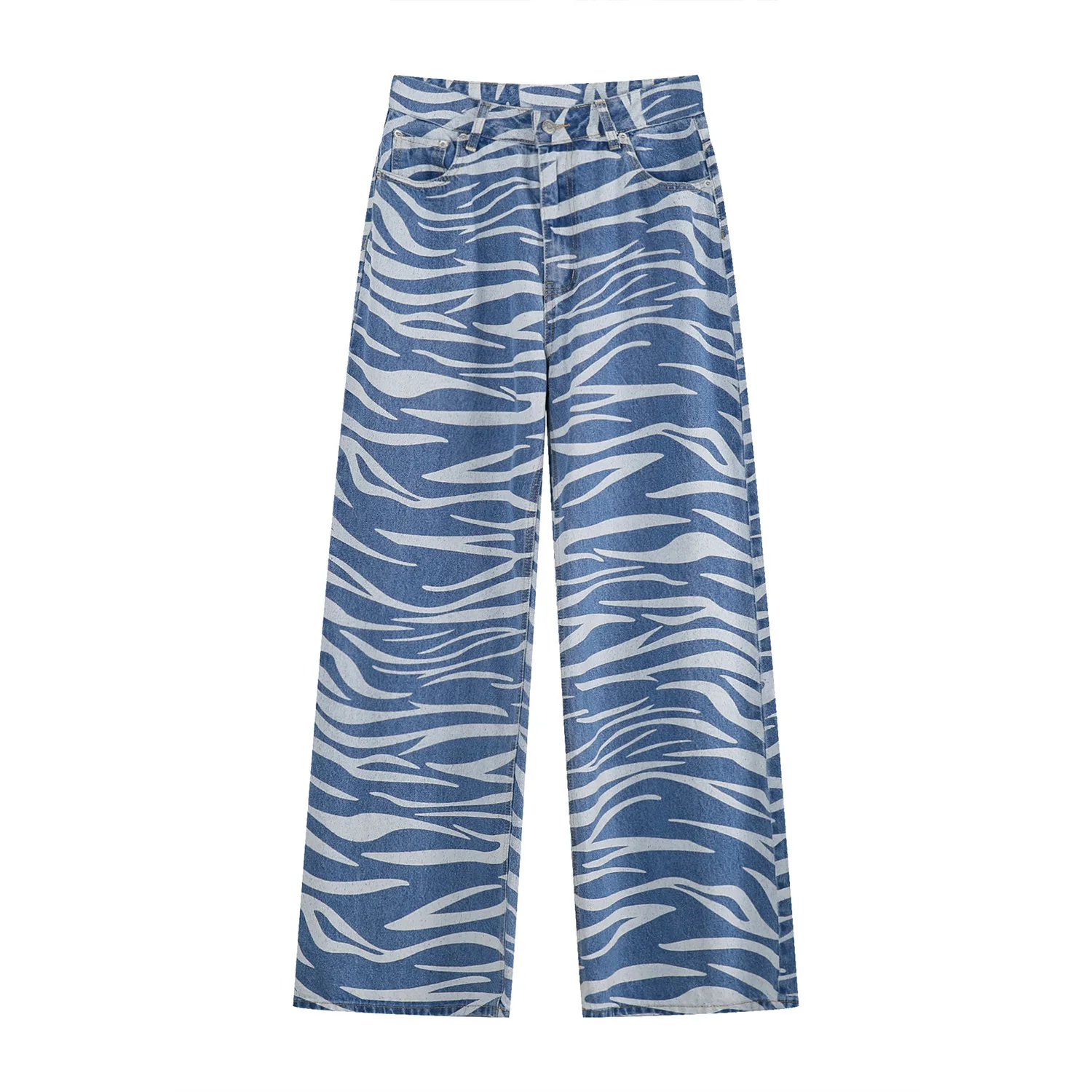 Four Seasons Men Jeans Striped Print Design Casual Jeans Pants Straight Casual Hip Hop Mens Brand Jeans Aesthetic Menswear JEANS