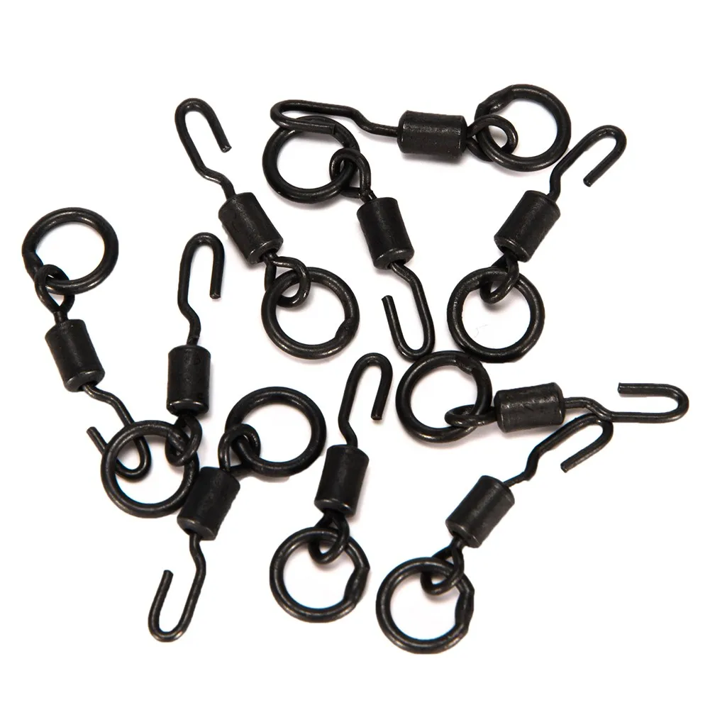 

10/20/50/100pcs Carp Fishing Accessory Quick Change Swivel Fit Ronnie Fishing Rig Connector Extra Strong Hook Snap Caster