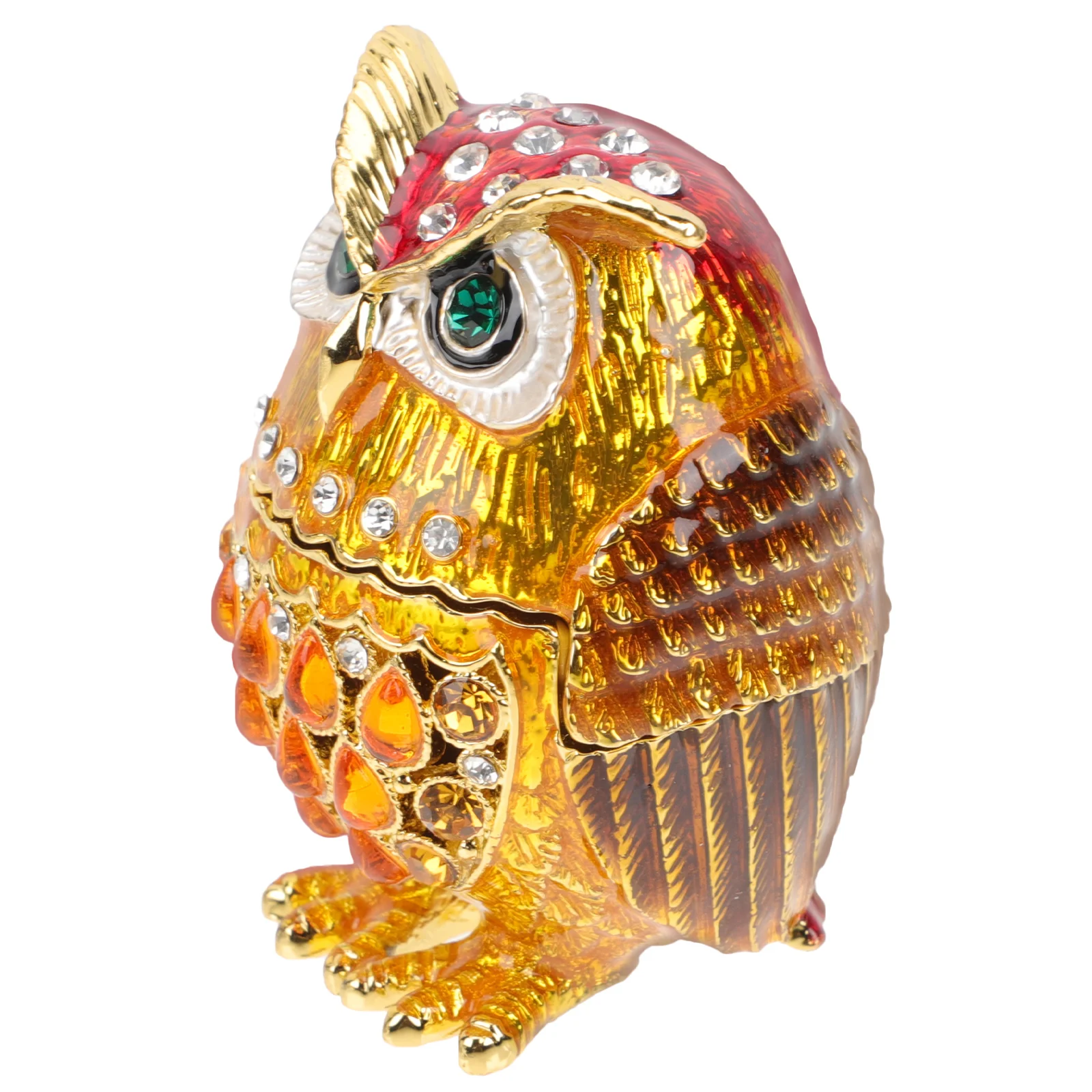 Box Trinket Owl Jewelry Jar Figurine Animal Holder Candy Aromatherapy Ring Hinged Organizer Boxes Storage Metal Containerslids