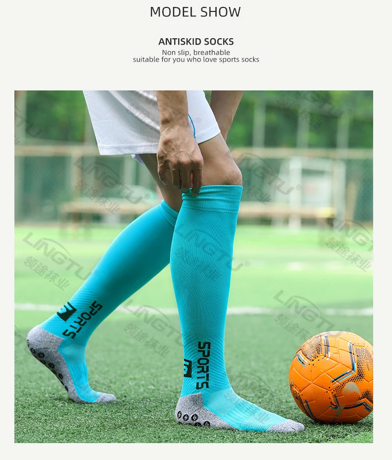 Antibacterial Football Stockings Male Professional Silk Stockings Towel Bottom Dispensing Male Slippery Sport Socks Soccer Socks
