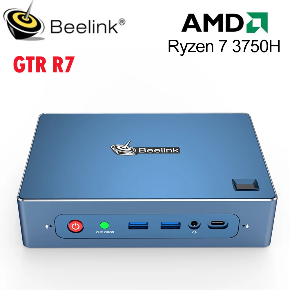 Beelink GTR Мини ПК AMD Ryzen 7 3750H Windows 10 Pro DDR4 16 ГБ 500 SSD Wifi 6 двойной HD DP USB3.0 мини настольный