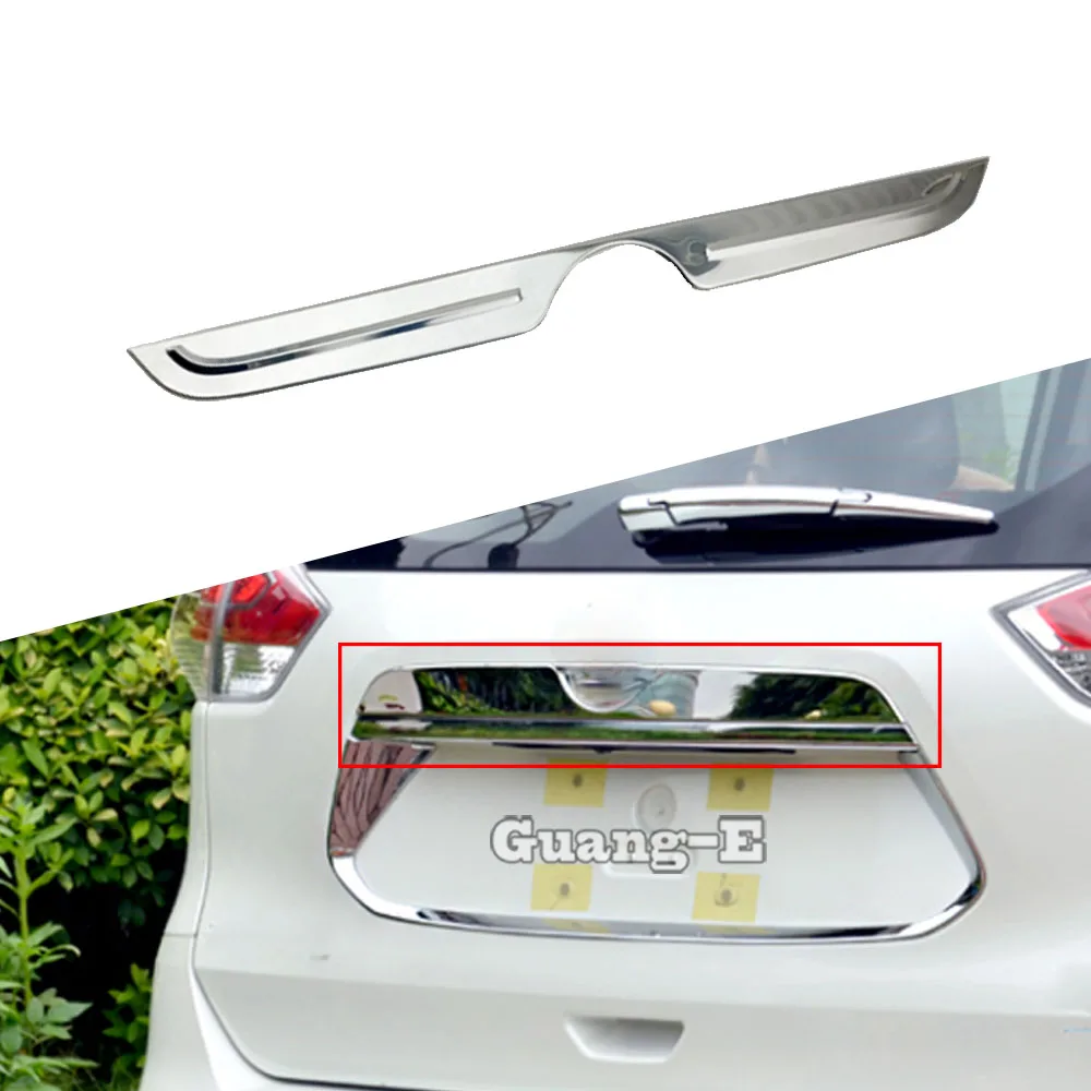 

Car Rear Back Bumper Styling Stainless Steel License Trim Frame Lamp Trunk For Nissan X-Trail XTrail T32/Rogue 2014 2015 2016