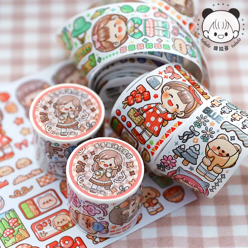 

1pcs/1lot Decorative Adhesive tapes Mini embarking upon Masking Tapes cartoon diary Scrapbooking Scrapbooking Stickers