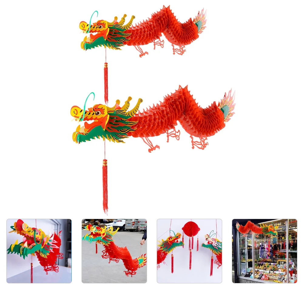 

Dragon Year Chinese New Decoration Festival Tissue Piñatas Spring Paper Decor Toy Rabbit Puppets Party Picks Supplies Hanging