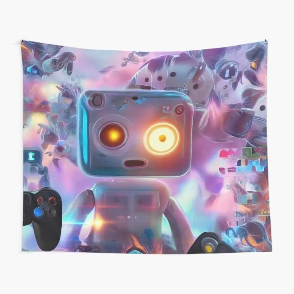 

"Virtual Hero Awakens: The Robot-Manette in Action". Tapestry Tapestry Decor Beautiful Wall Yoga Towel Blanket Decoration Mat Co