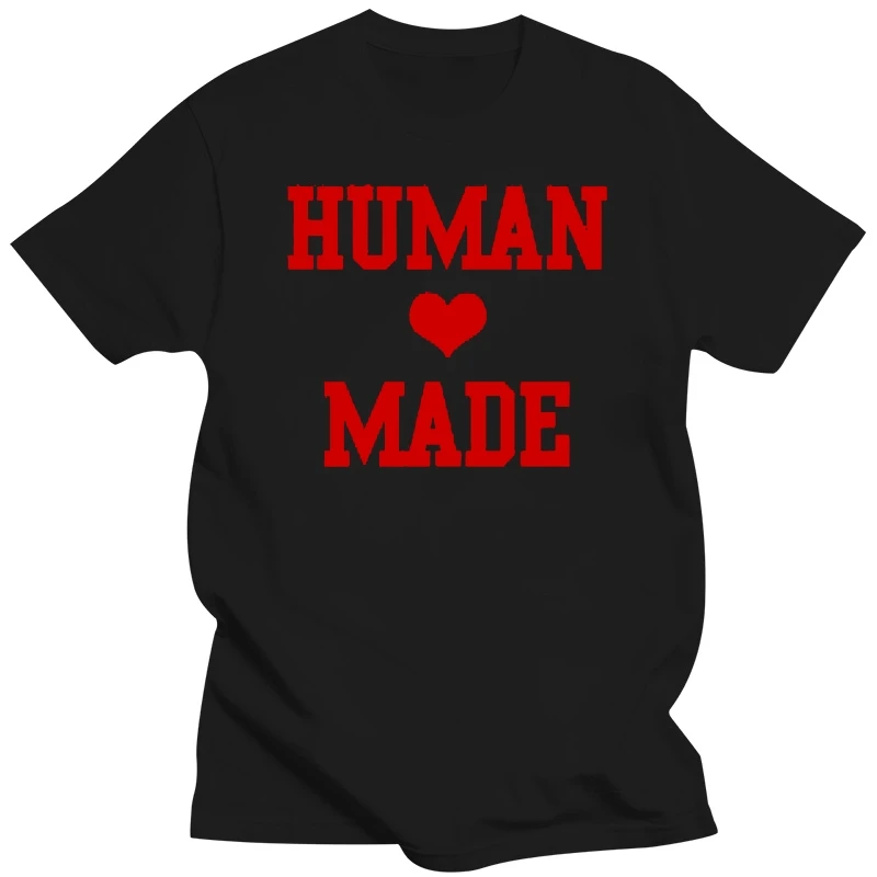 

2019 Summer Fashion Hot Misky & Stone Human Made Heart And Text Vibrant Red Super Soft T-Shirt Tee T shirt