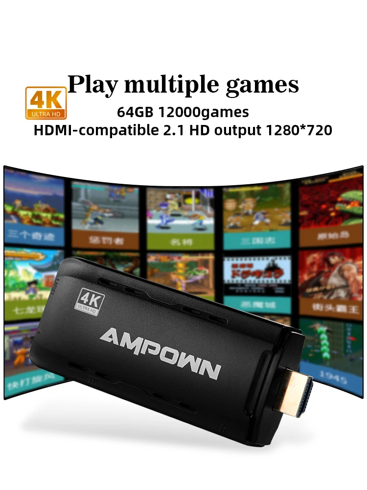 DATA FROG U9 Game Stick 4K 12000 игр для SEGA/SNES/PS1/N64 20 + Эмулятор Dendy портативная игровая консоль