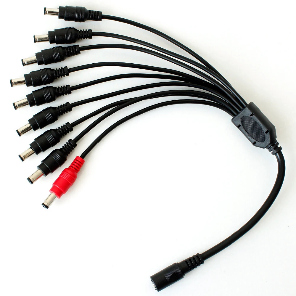 

1 to 9 DC Power Splitter Cable DVR Plugs for CCTV Camera System video cctv accessories