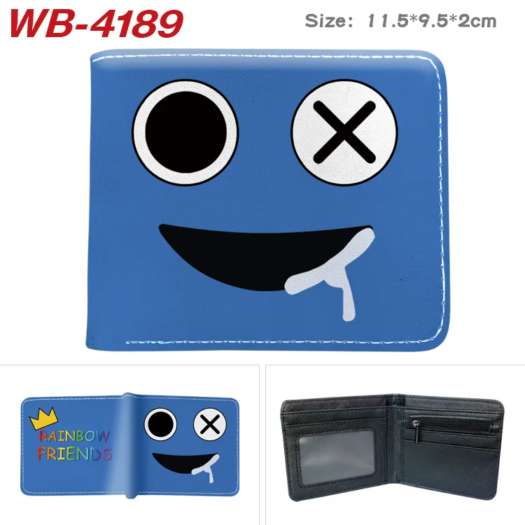 

Rainbow Friends PU Leather Wallet Anime Short Folding Purse Kid Card Holder Credit Card Case Coin Purses Multifunction Wallets