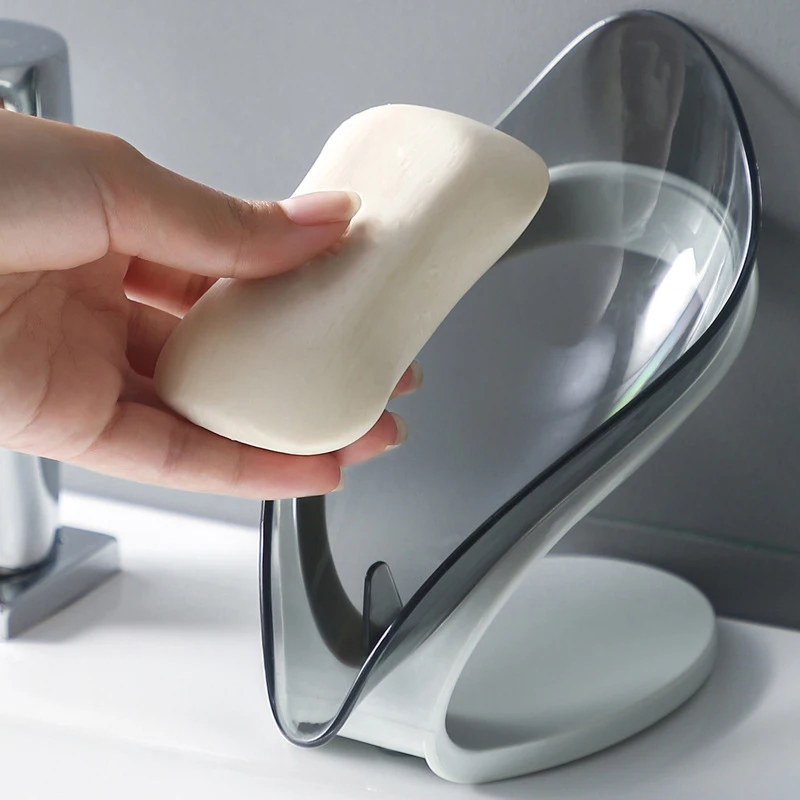 

1 Pc New Leaf Shape Soap Holder Soap Dish Storage Rack Soap Container for Bathroom Supplies Bathroom Gadge