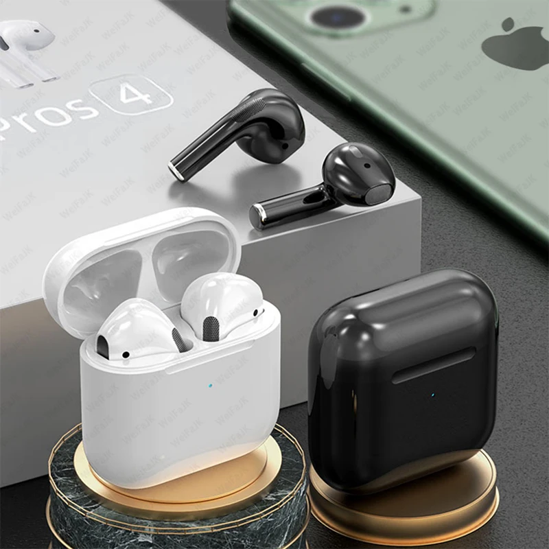 Original Air Pro 4 TWS Wireless Headphones Bluetooth Earphones Mini Pods Earbuds Earpod Gaming Headset For Apple iPhone Xiaomi