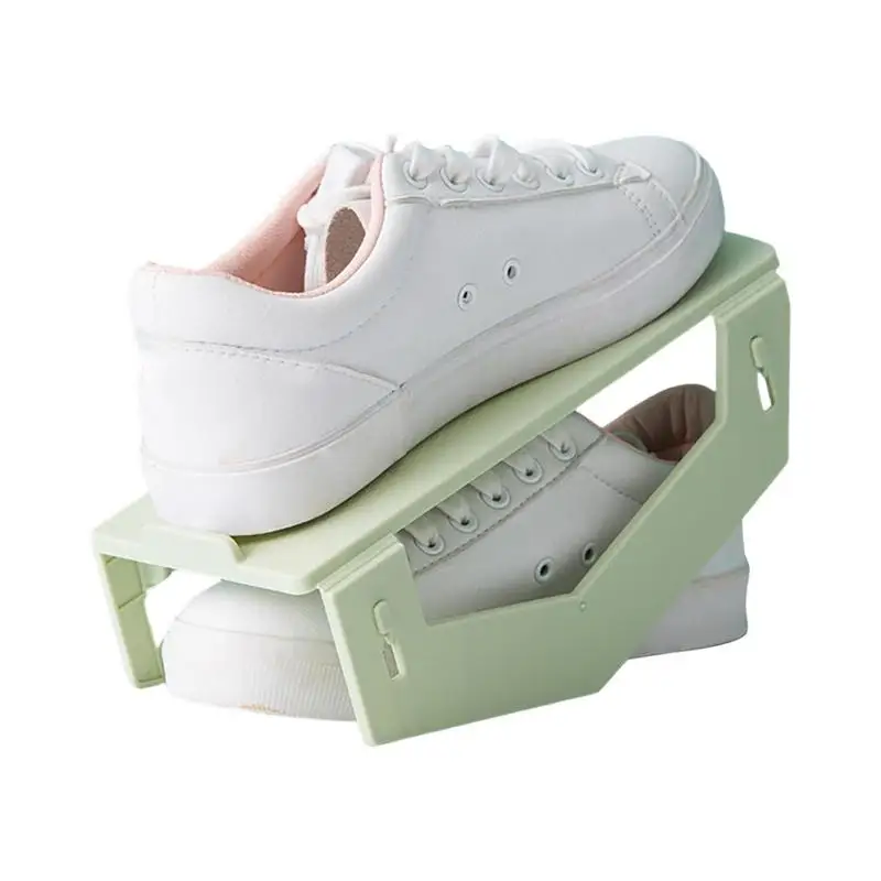 

Double Stack Shoe Rack Adjustable Double Layer Stack Shoe Rack Shoe Slots Organizer For Closets Space Saver Shoe Stackers
