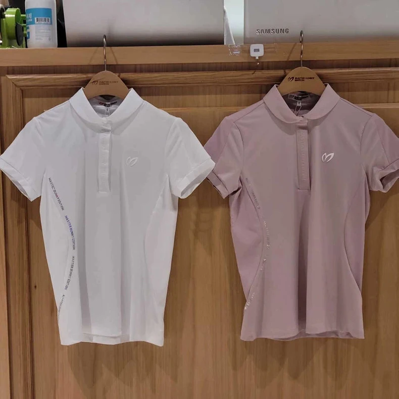 2023 Master Bunny Golf Women's Spring/Summer Polo Neck Short Sleeve Slim Fit Sports Leisure Golf T-shirt Sports Fashion Top