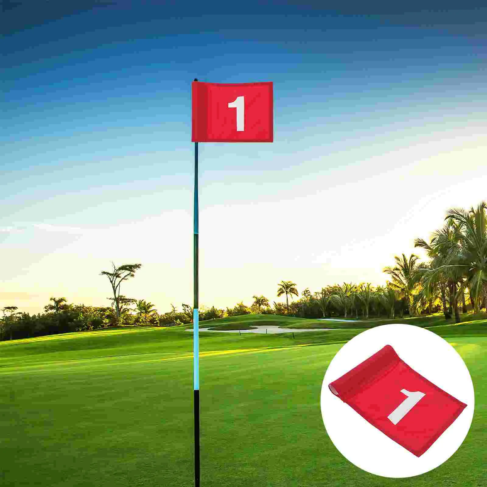 

Golf Green Flag Supplies Number Mini Flags Target Golfing Accessory Outdoor Court Goal Golfs Training