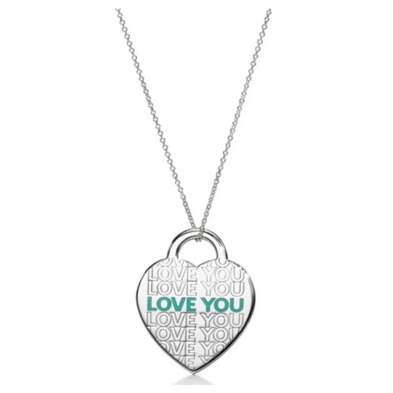 

Женское ожерелье из серебра 100% пробы с кулоном в виде сердца