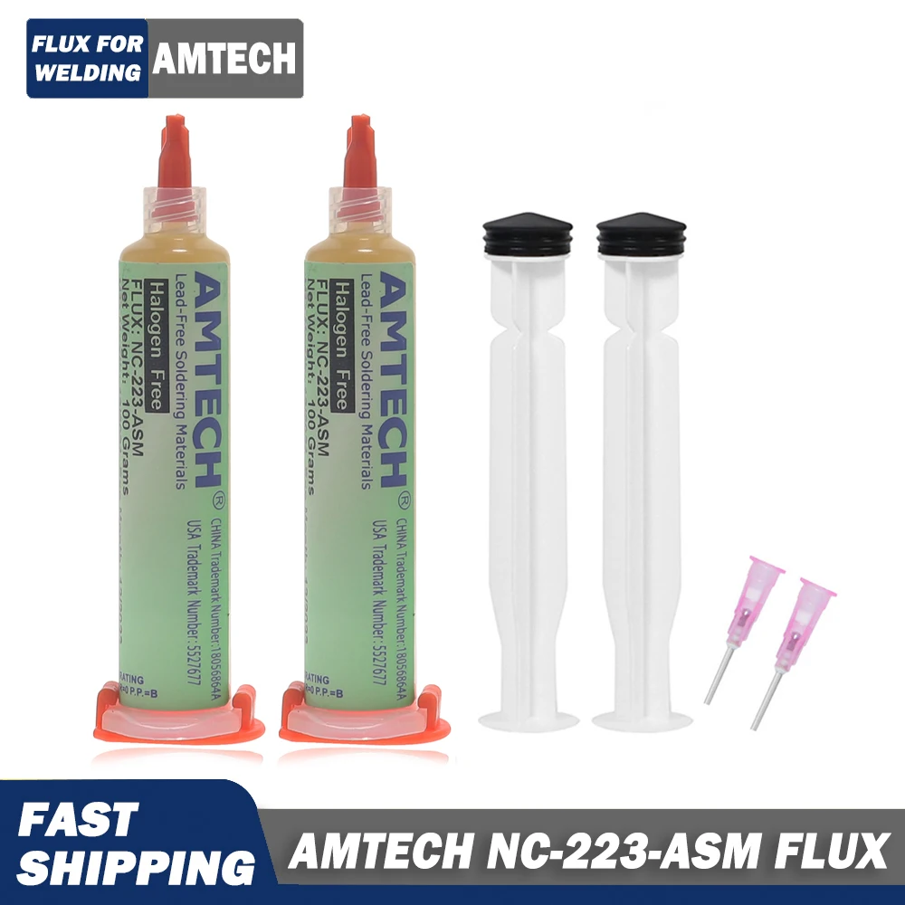 AMTECH NC-223-ASM Welding Flux 10ml SMT / SMD BGA Welding Paste Soldering Iron Tin Flux Rework Station Solder Paste Repair Tools