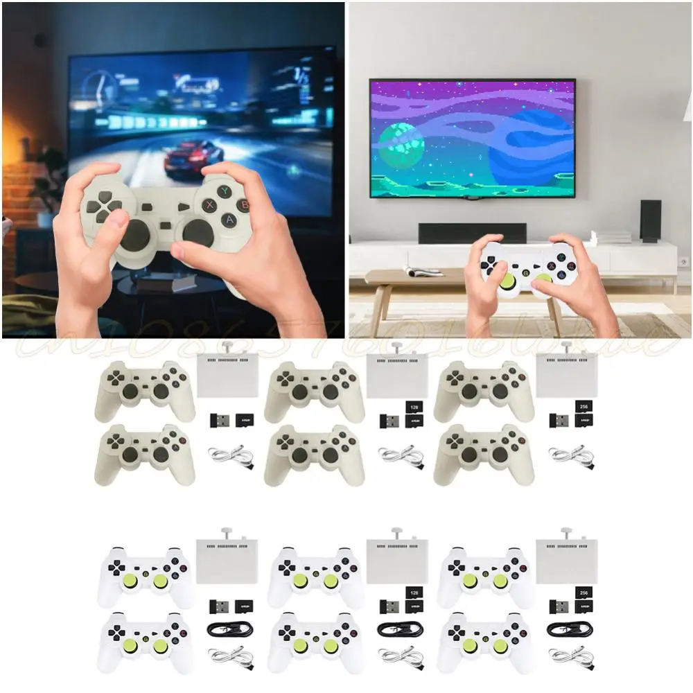 Беспроводная игровая ТВ-приставка 64G + 128G/256G 4K HD портативная консоль