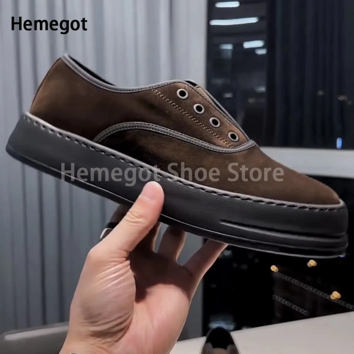 Коричневые/черные кожаные туфли для мужчин повседневная обувь с низким берцем