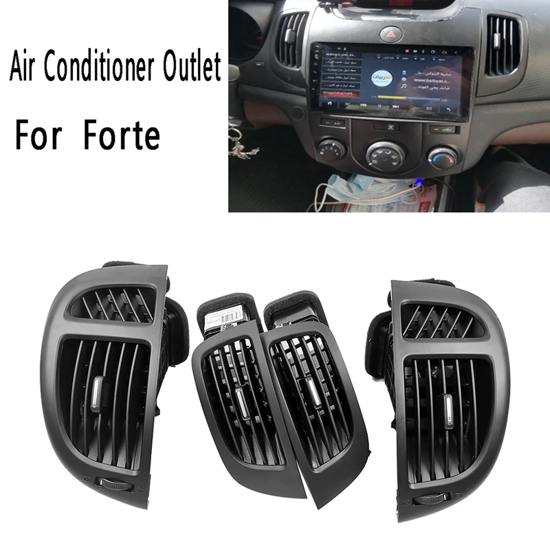 

4Pcs Car Air Conditioner Outlet Dashboard Air Conditioning Vents Grill For Kia Forte