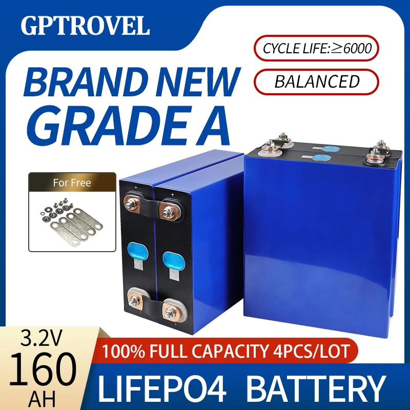 

4 шт., литий-ионные аккумуляторные батареи 3,2 в 100% Ач