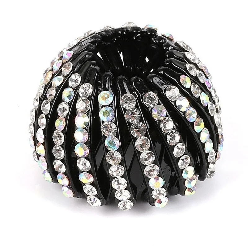 

Hair Iron Girls Crystal Hair Clips Rhinestones Ponytail Holder Hair Claw Hair Accessories Women Ball Head Headwear Hairpin Clip
