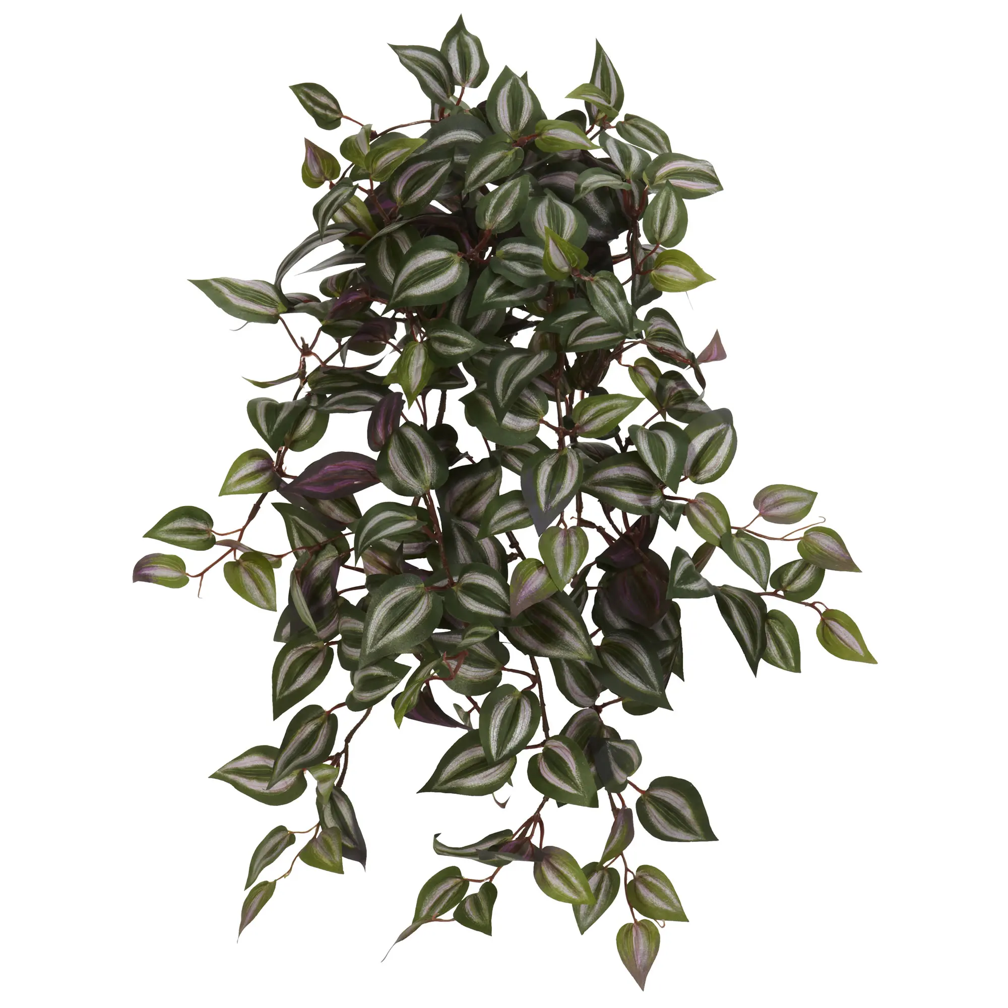 

23" Wandering Jew Hanging Plastic Artificial Plant (Set of 4), Green