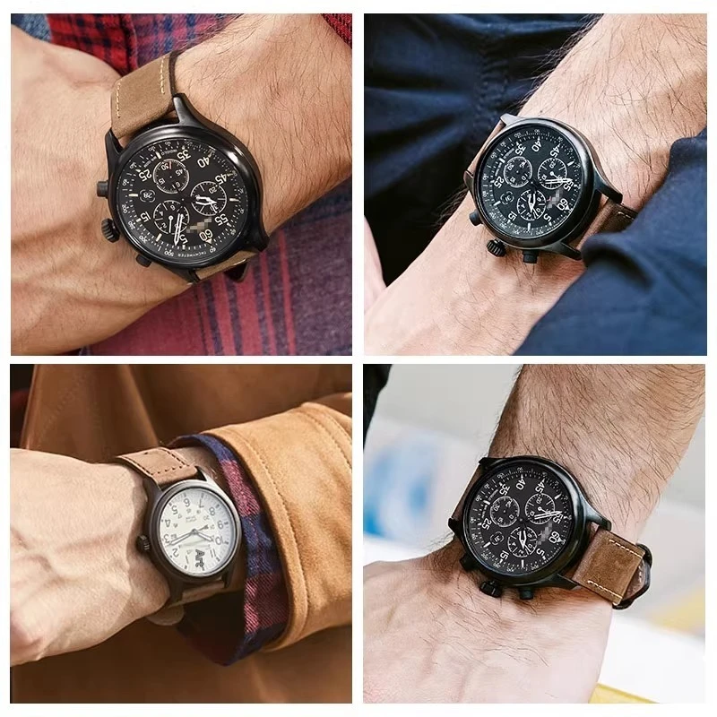 Фото Для Timex Expedition T49963 T49905 T49953 серии браслет JEEP матовый кожаный браслет для часов мужской ремешок для часов из воловьей кожи 20 мм 22 мм №4