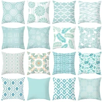 mint green pillow case decorative cushion cover 4545cm modern geometry printing pillowcase sofa couch throw pillows cover