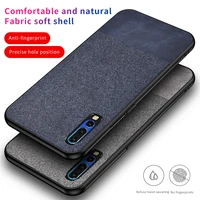 splicing canvas case for huawei p30 lite pro soft silicone pc luxury fabric phone cover for huawei p50 p40 pro plus p40 lite e