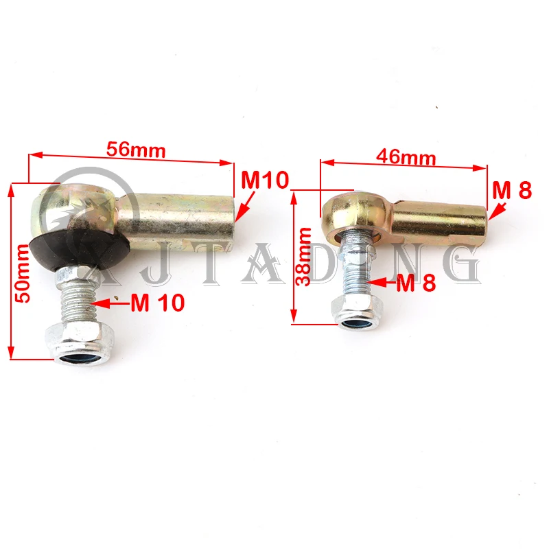 1 Pair M8/M10 Tie Rod End Kits Ball Joint Fit For China 49CC 50CC Electric MINI ATV Go Kart Karting Buggy Quads Bike Parts images - 6