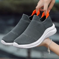 couple shoes fashion flying socks shoes for men breathable mesh leisure running shoes women jogging flat sneakers comfy loafers