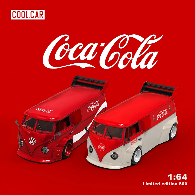 **Pre-Order** CoolCar 1:64 T1 Van RedWhite /Red Cola Diecast Model Car