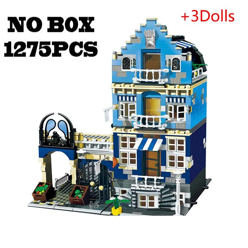 

84007 factory City Street view European Market Model Building Block Set Assembling Bricks Kit 15007 Educational Toys for Girls