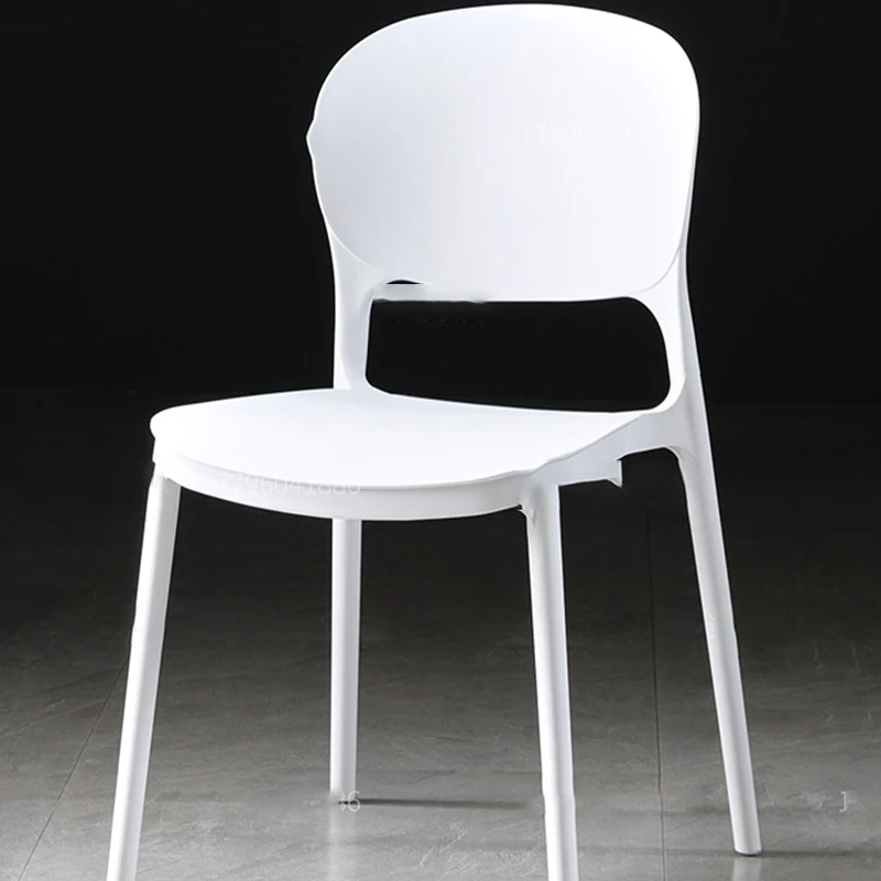 

White Floor Lounge Chair Plastic Ergonomic Cafe Designer Dining Chairs Unique Work Chaises Salle Manger Nordic Furniture WXH35XP