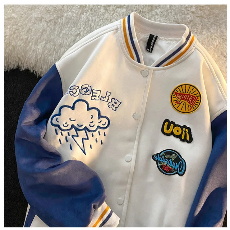 

2022 new autumn American letter embroidery jackets coat women's Y2K street all-match baseball uniform couple casual loose jacket