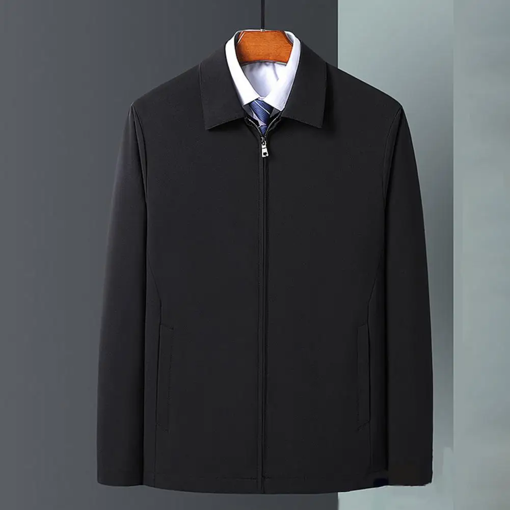 

Мужская ветрозащитная зимняя куртка на молнии с подкладкой из плюша