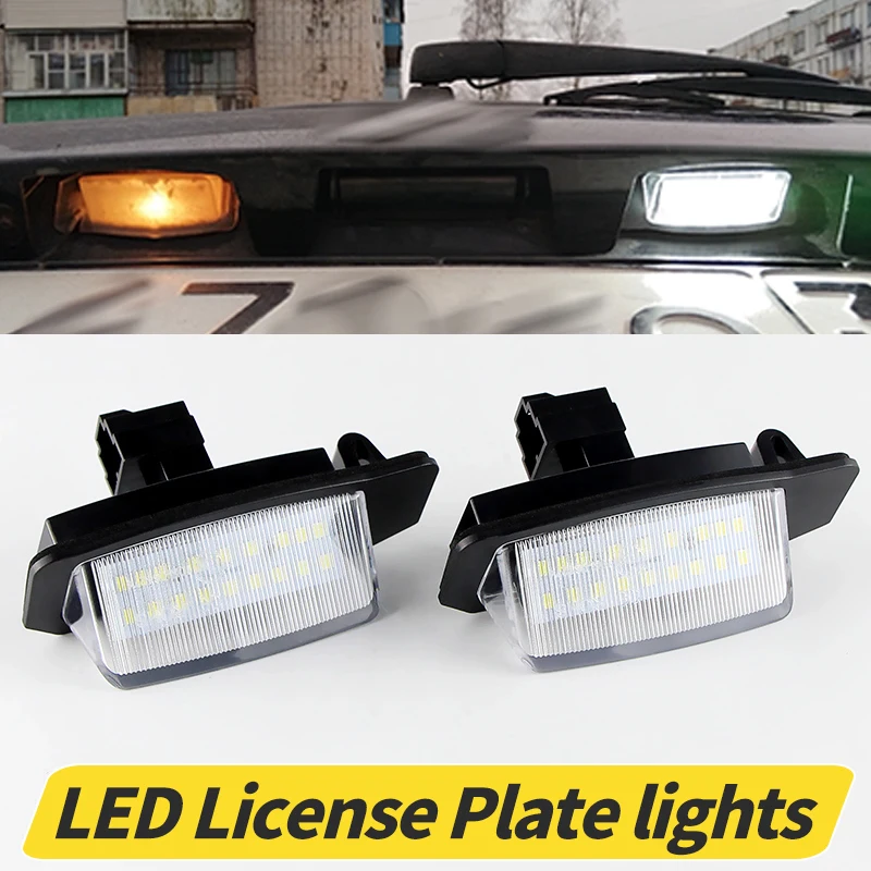 

Белые светодиодные фонари заднего номерного знака без ошибок для Peugeot 4007 ION Citroen C-Crosser C-Zero Mitsubishi Outlander Eclipse Lancer