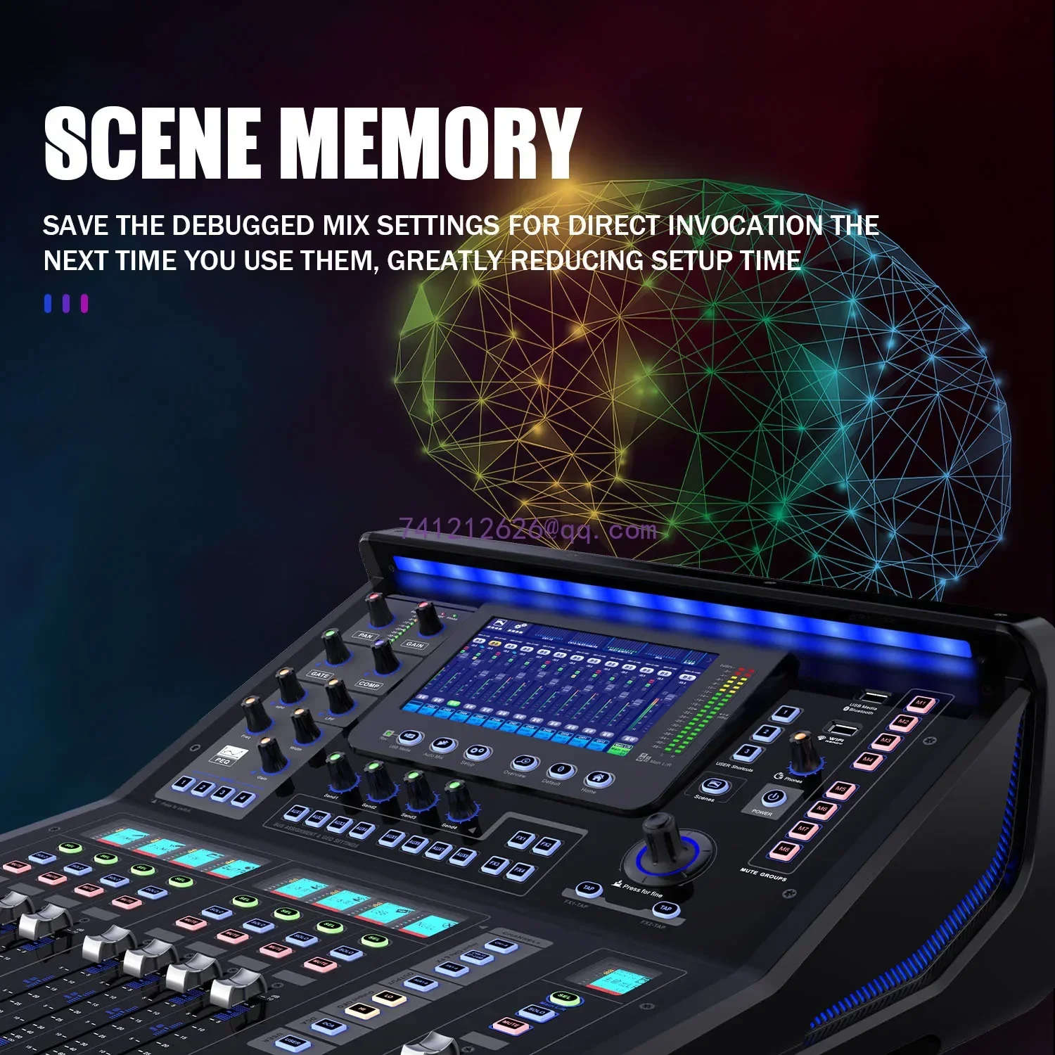 Цифровой микшер с дистанционной настройкой Wi-Fi профессиональный USB и аудио