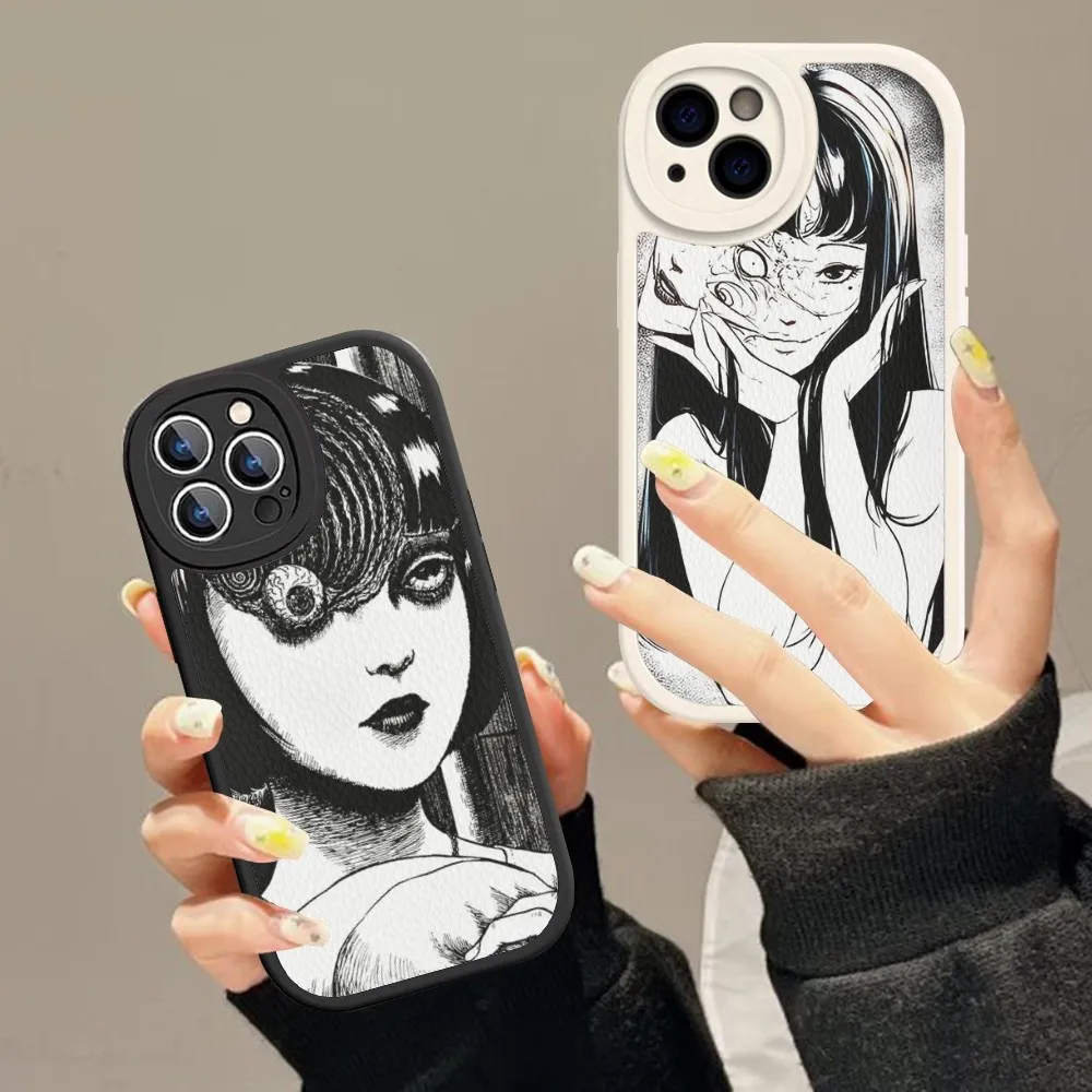 

horror comic junji ito Tomie Tees Phone Case Hard Leather For iPhone 14 13 12 Mini 11 14 Pro Max Xs X Xr 7 8 Plus Fundas