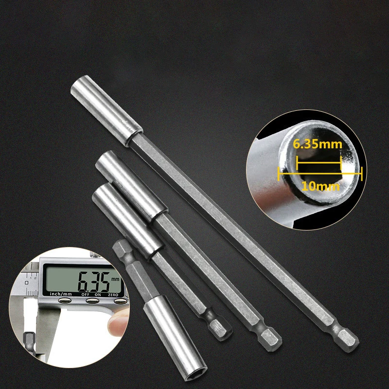 Удлинитель для отвертки CRV, инструмент для удлинения, магнитные быстроразъемные адаптеры 63,5/75/100/150 мм, удлинитель для головки