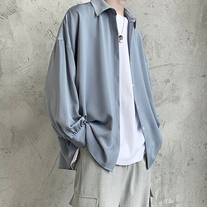 Summer New Men's Long-sleeved Shirt Trend Casual Comfortable loose Breathable Men's Shirt Simple Trend High-quality Breathable
