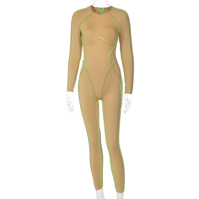 Женский Облегающий Комбинезон Hawthaw С Длинными Рукавами