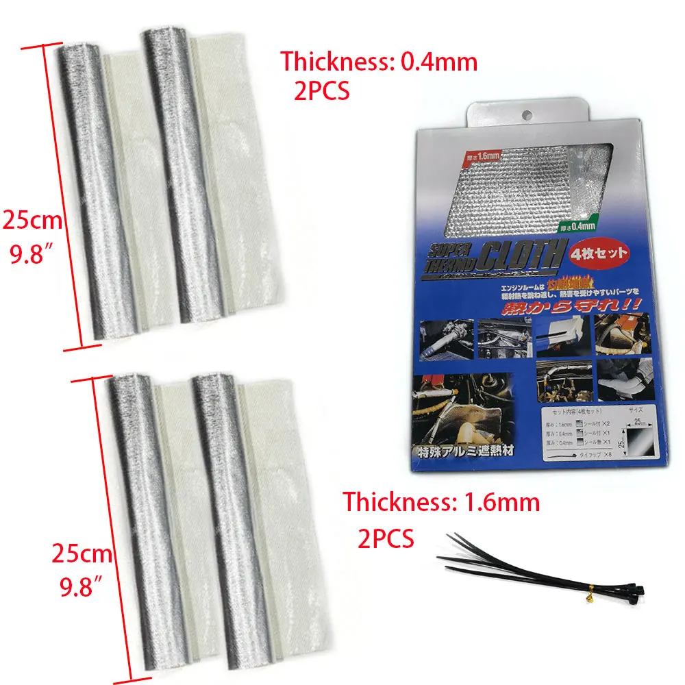 

Автомобильный выхлопной тепловой экран барьер алюминиевый Стеклопластик с клейким слоем 25x25 см Тепловая оберточная лента тепловая защита для автомобиля