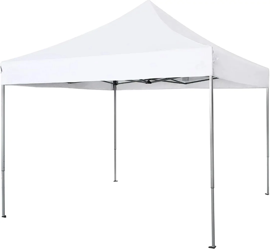 

MF Studio 10' x 10' Instant Commercial Canopy Straight Leg Pop-up Canopy for Backyard, Party, Event, 100 Sq. Ft of Shade, White