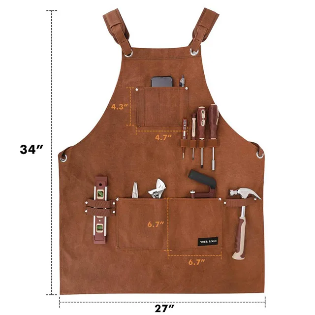 

Denim Canvas Apron Baking Milk Tea Coffee Shop Barber Gardening Barbecue Apron Guest Barber Apron Women Apron