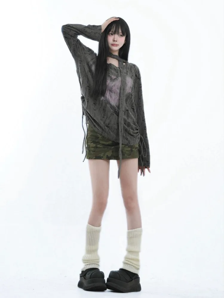 Женская готическая футболка с бабочкой QWEEK