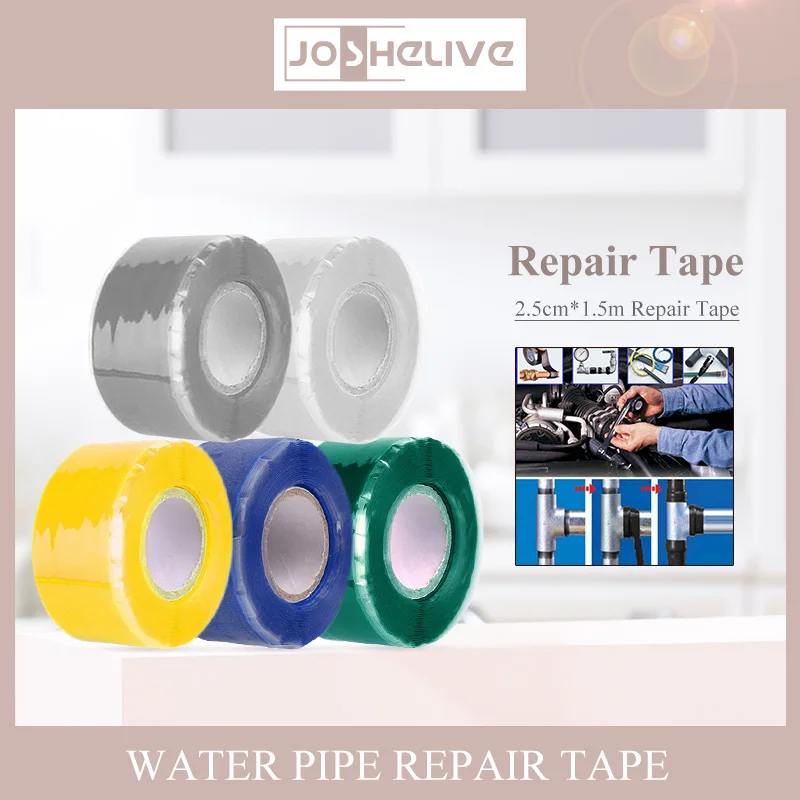 

Repair Tape Self Fusing Wire Hose Bonding Rescue Performance Transparent Silicone Black Pipeline Seal Water Pipe Strong Repair
