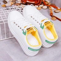 2022 women white sneakers platform pu casual lace up mixed color female shoes springautumn sports zapatillas deportivas mujer